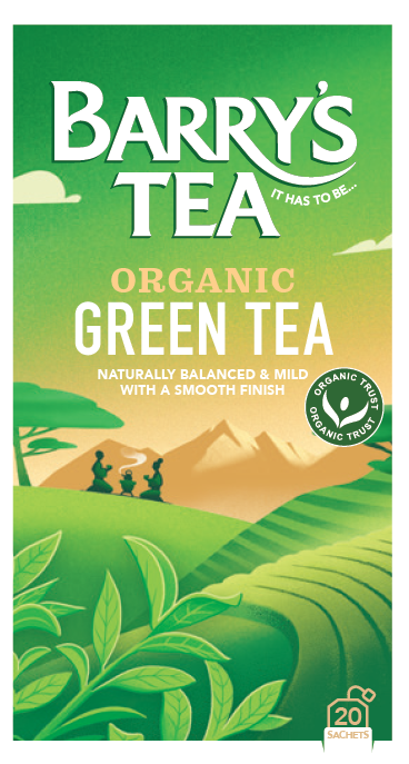 ORGANIC GREEN TEA 20 STRING & TAG TEABAGS